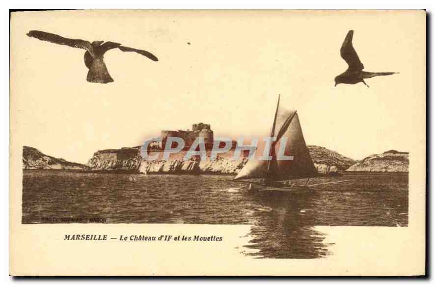 CPA Marseille Le Chateau d'If et les Mouettes