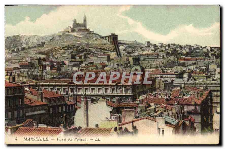 CPA Marseille Vue a vol d'oiseau 