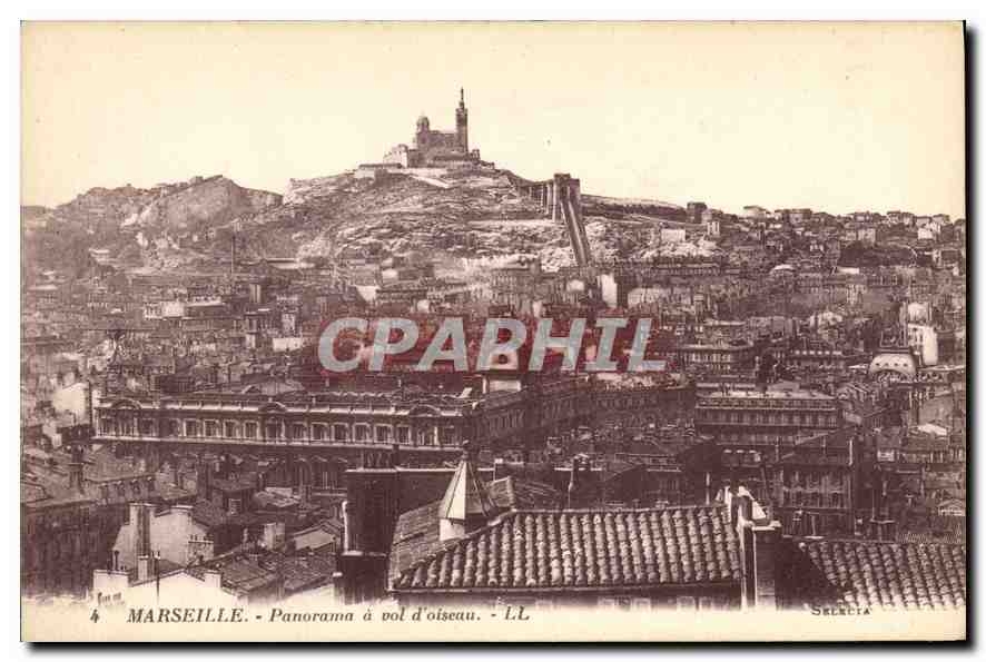 CPA Marseille Panorama a vol d'oiseau 