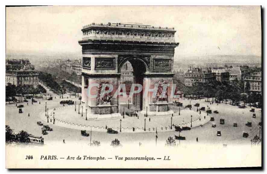 CPA Paris Arc de Triomphe Vue panoramique 