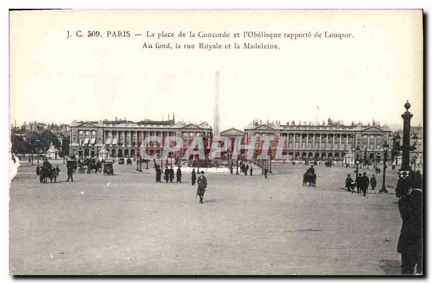 CPA Paris La Place de la Concorde et l'Obelisque rapporte de Louqsor