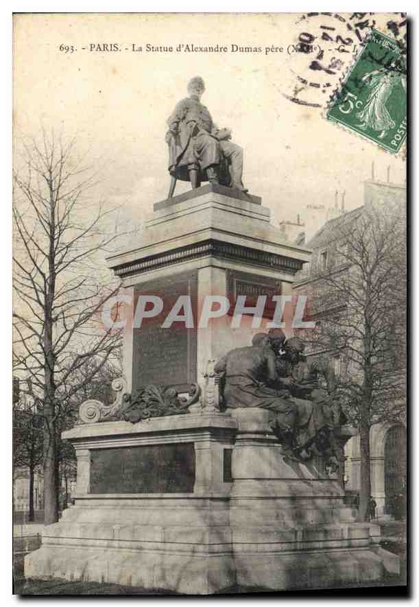 CPA Paris La Statue d'Alexandre Dumas