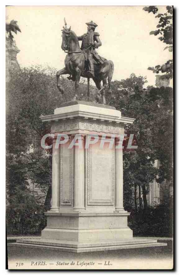 CPA Paris Statue de Lafayette