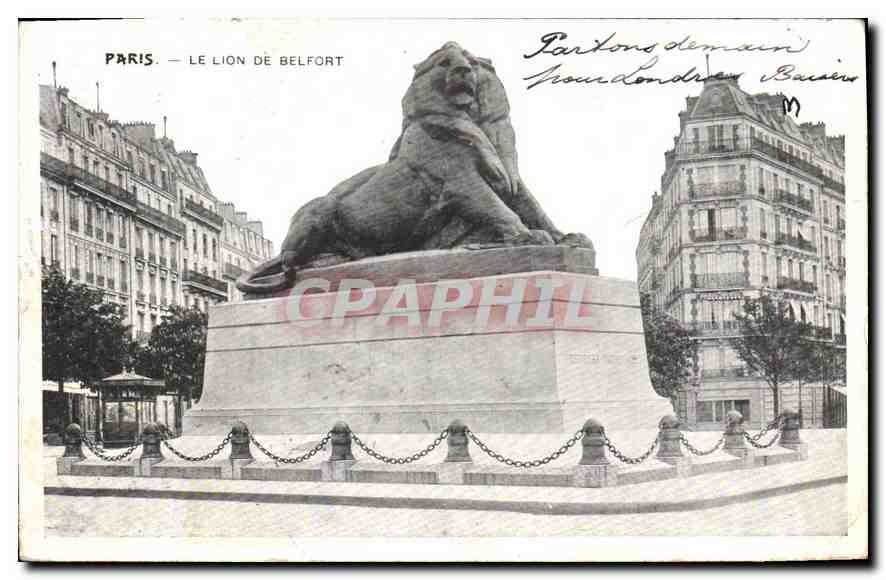 CPA Paris Le Lion de Belfort 
