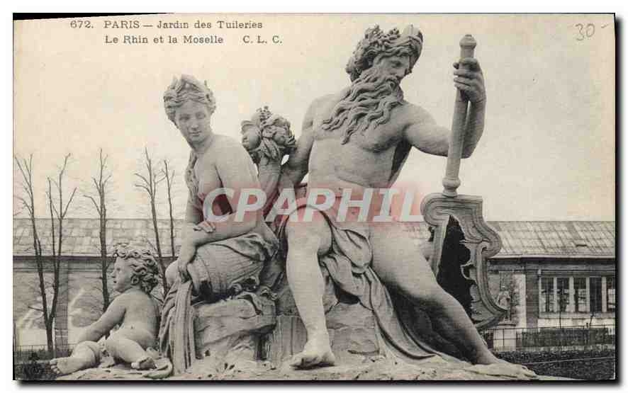 CPA Paris Jardin des Tuileries Le Rhin et la Moselle