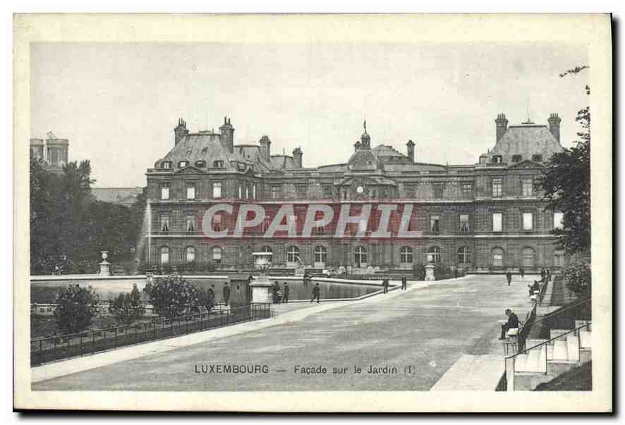 CPA Luxembourg Facade sur le Jardin Paris