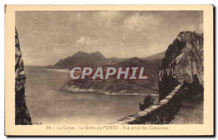 CPA La Corse Le Golfe de Porto Vue prise des Calanches