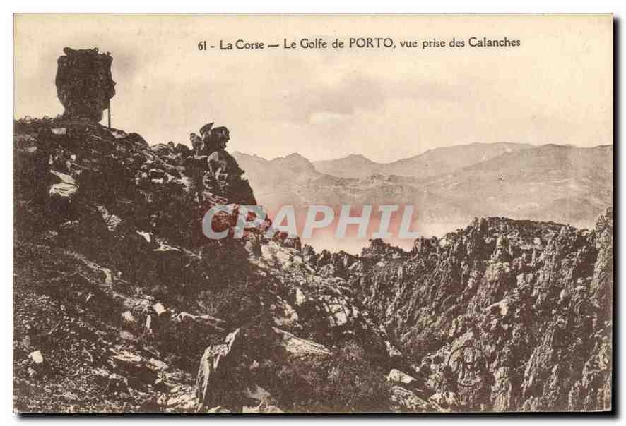 CPA La Corse Le Golfe de Porto vue prise des Calanches