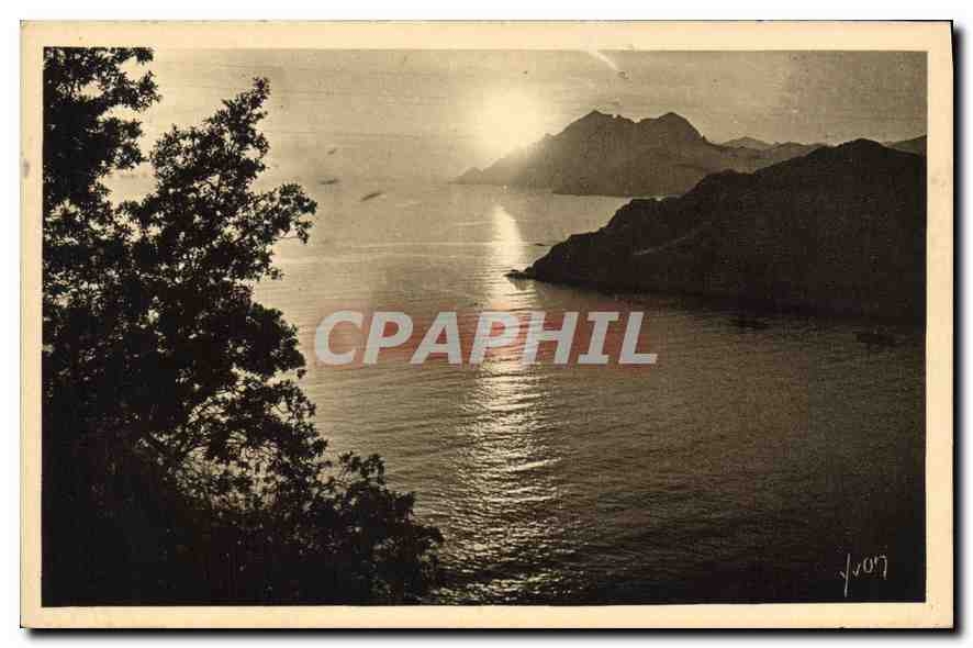 CPA La Douce France Porto Corse Coucher de soleil sur le Golfe du Porto