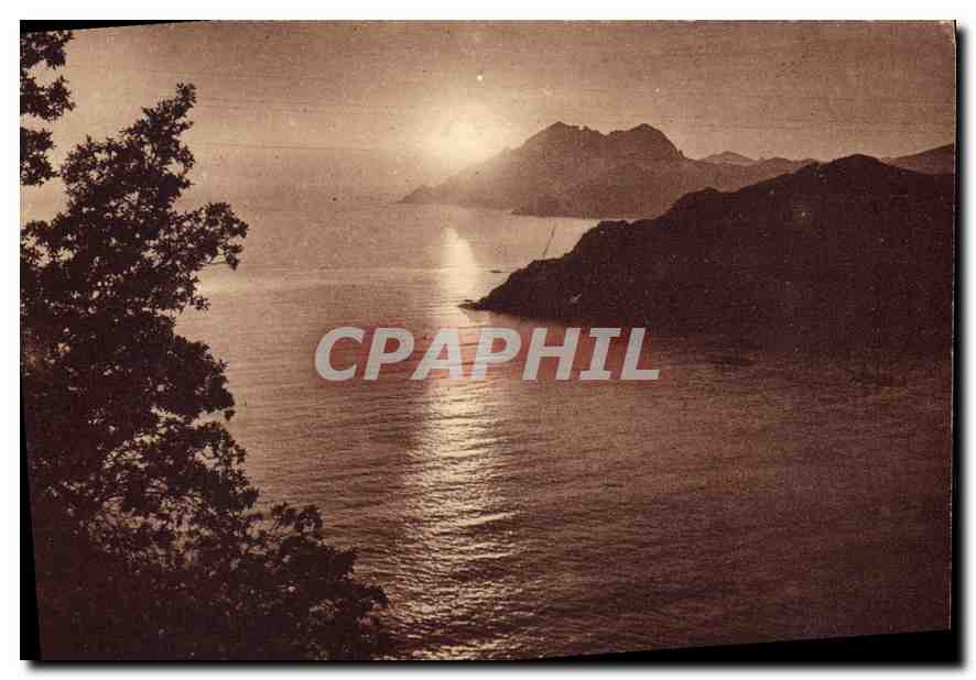 CPA La douce France La Corse Ile de Beaute Porto Coucher de soleil sur le Golfe de Porto