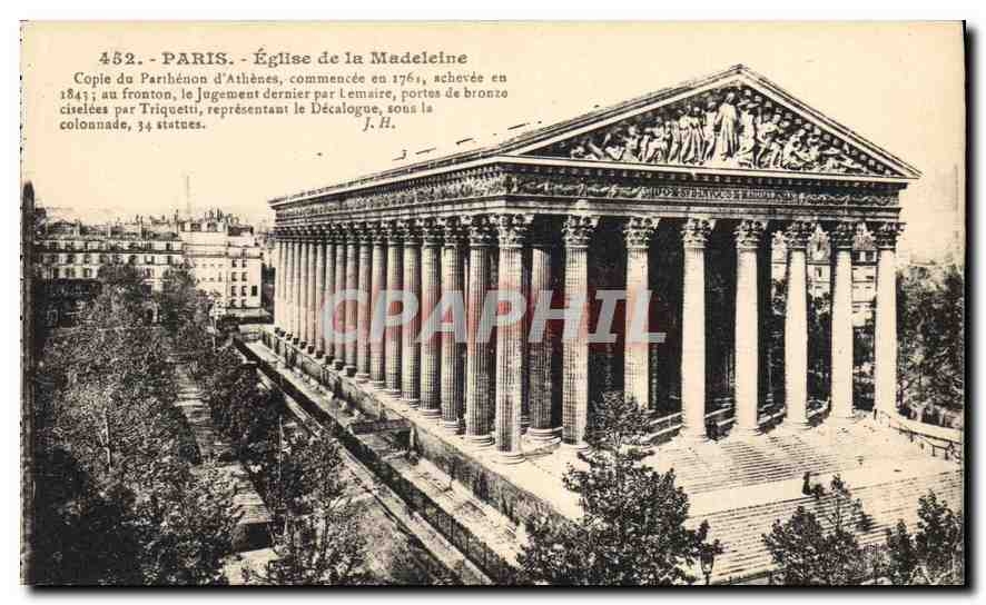 CPA Paris Eglise de la Madeleine