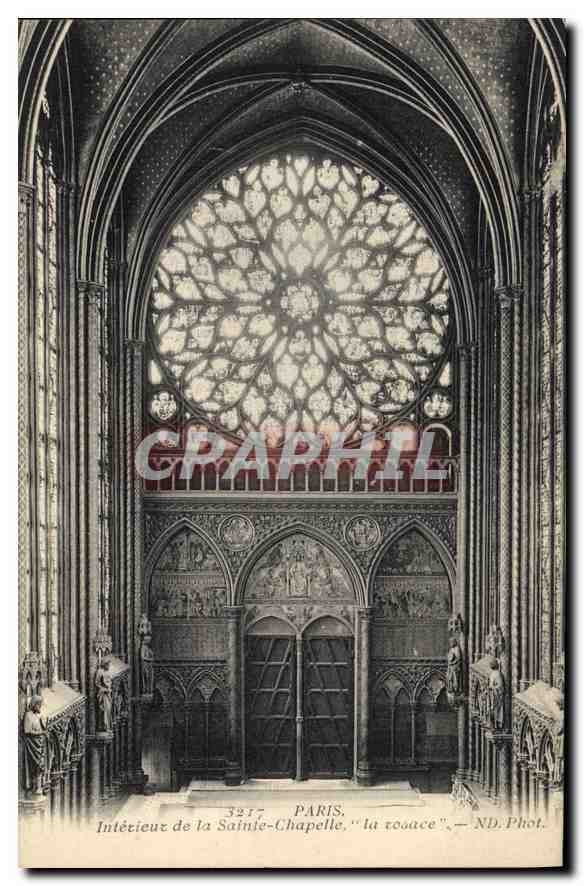 CPA Paris Interieur de la Sainte Chapelle La Rosace