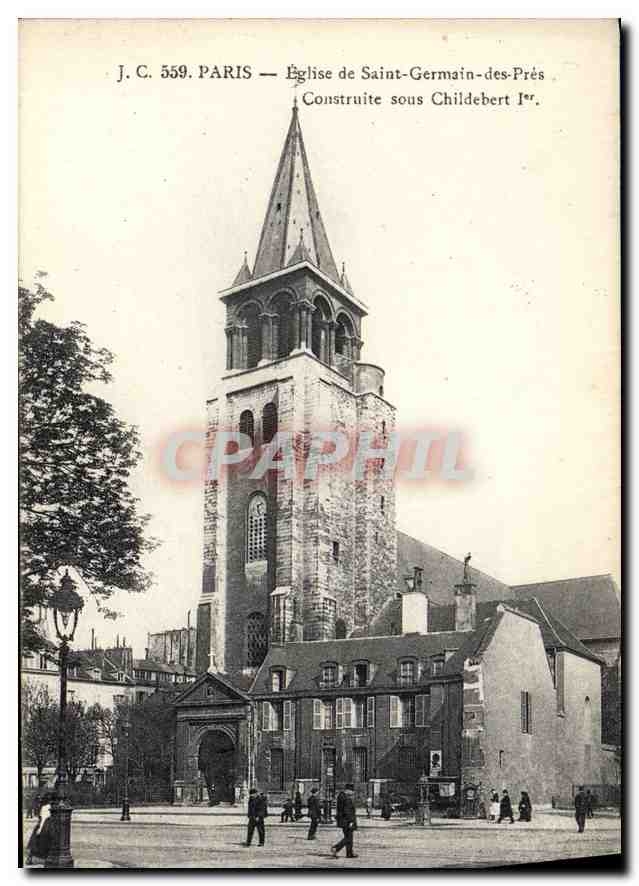 CPA Paris Eglise de Saint Germain des Pres construit sous Childebert Ier