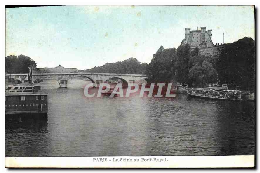 CPA Paris La Seine au Pont Royal