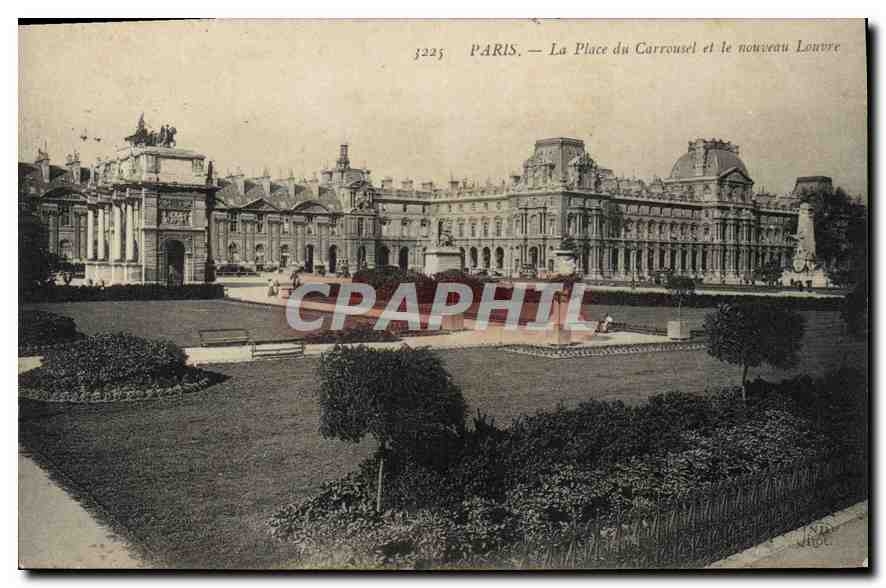 CPA Paris La Place de la Carrousel et le nouveau Louvre