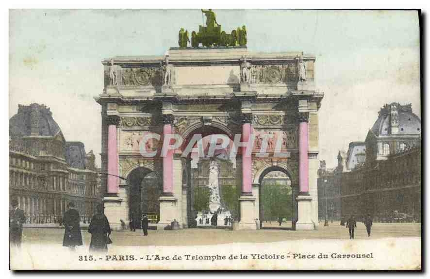 CPA Paris L'Arc de Triomphe de la Victoire Place du Carrousel