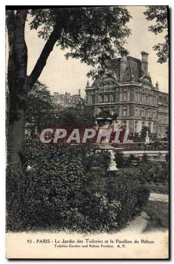 CPA Paris Le Jardin des Tuileries et le Pavillon de Rhona