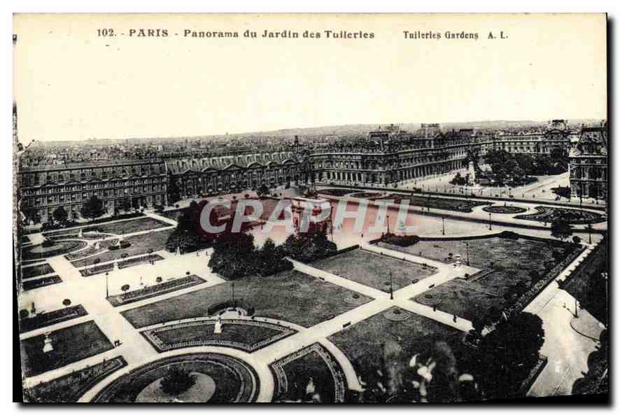 CPA Paris Panorama du Jardin des Tuileries