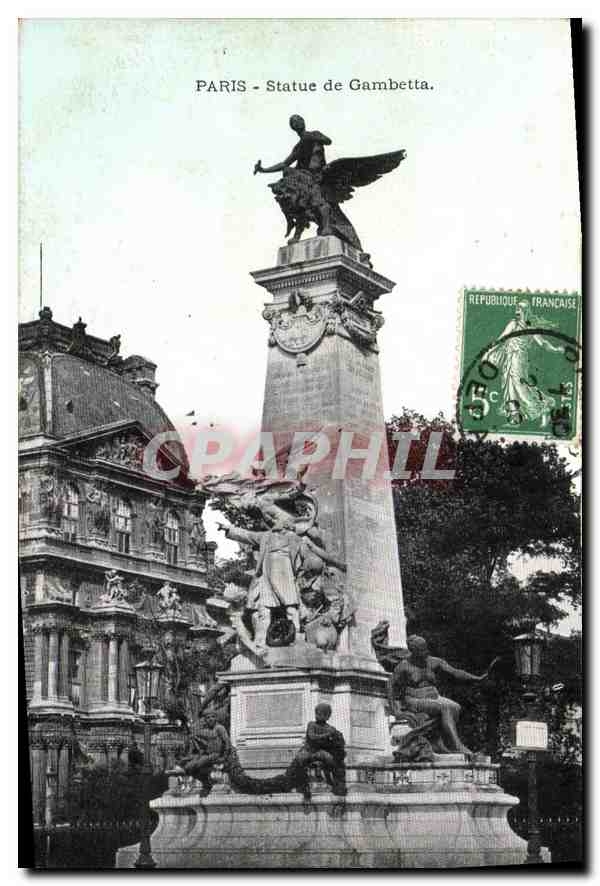 CPA Paris Statue de Gambetta