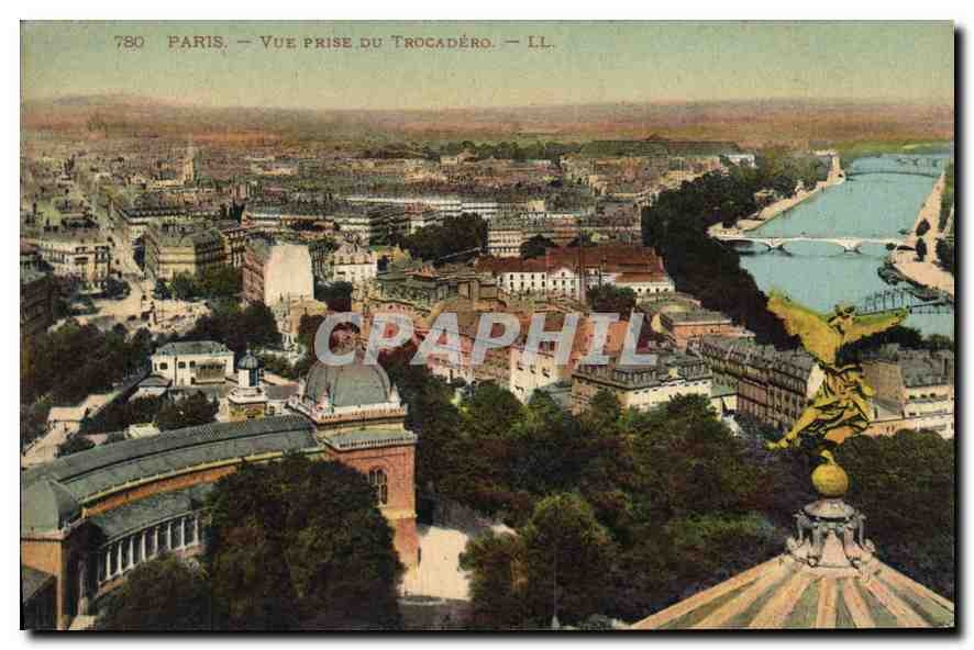 CPA Paris Vue prise du Trocadero