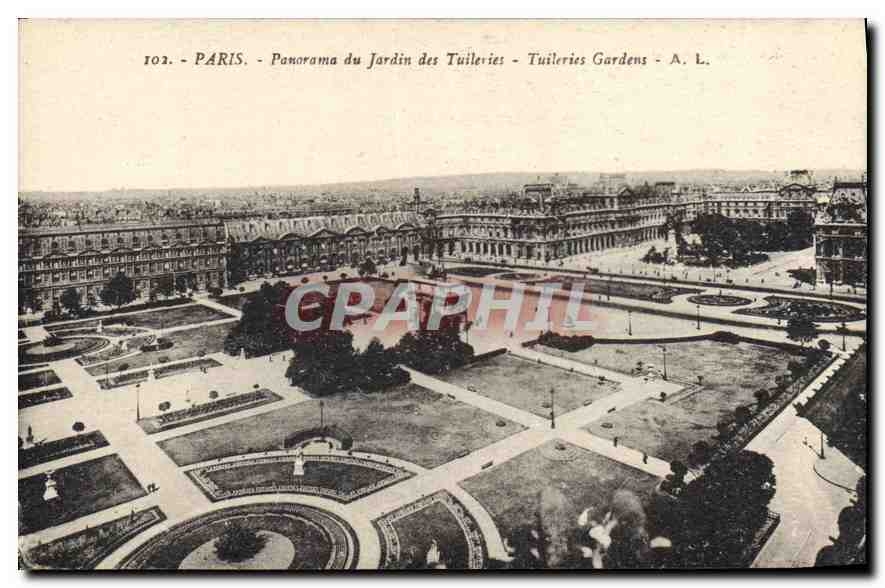 CPA Paris Panorama du Jardin des Tuileries