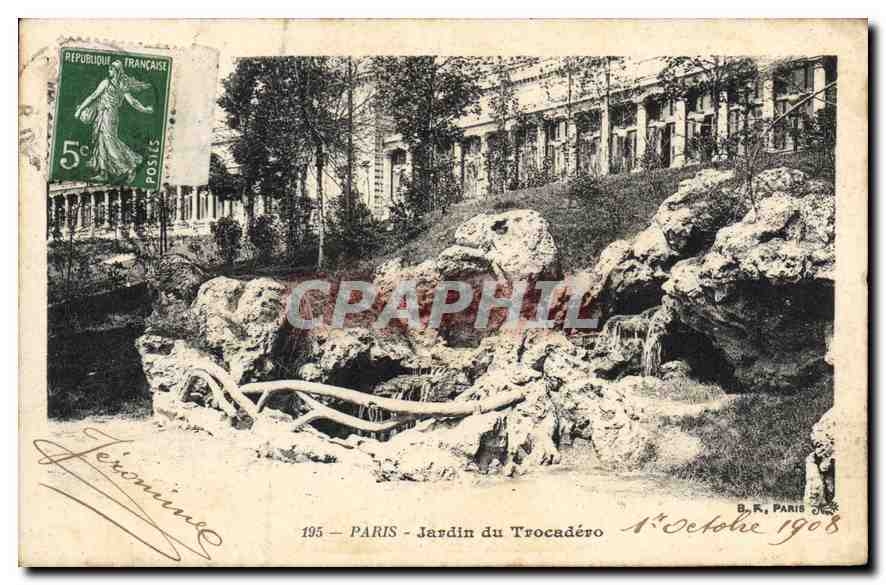 CPA Paris Jardin du Trocadero