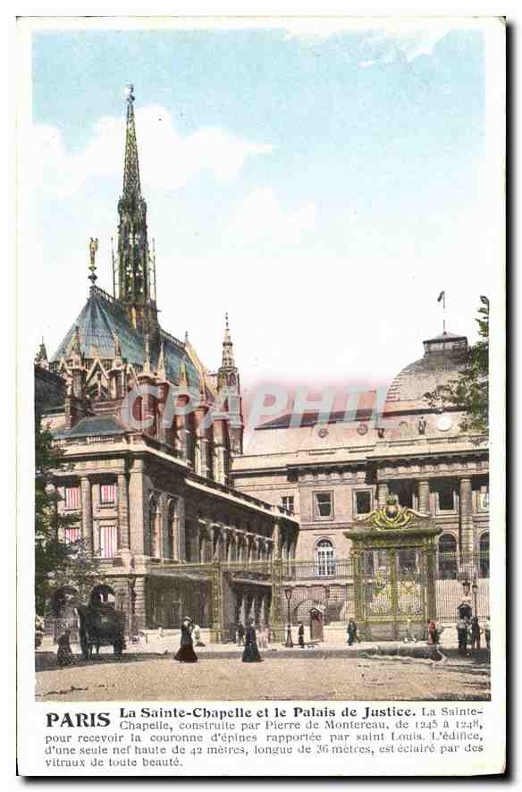 CPA Paris La Sainte Chapelle et le Palais de Justice