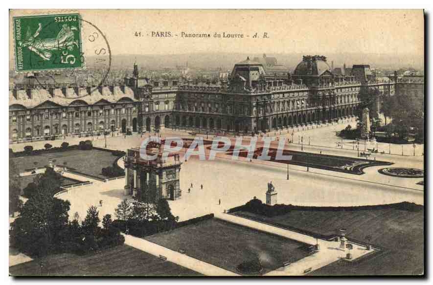 CPA Paris Panorama du Louvre