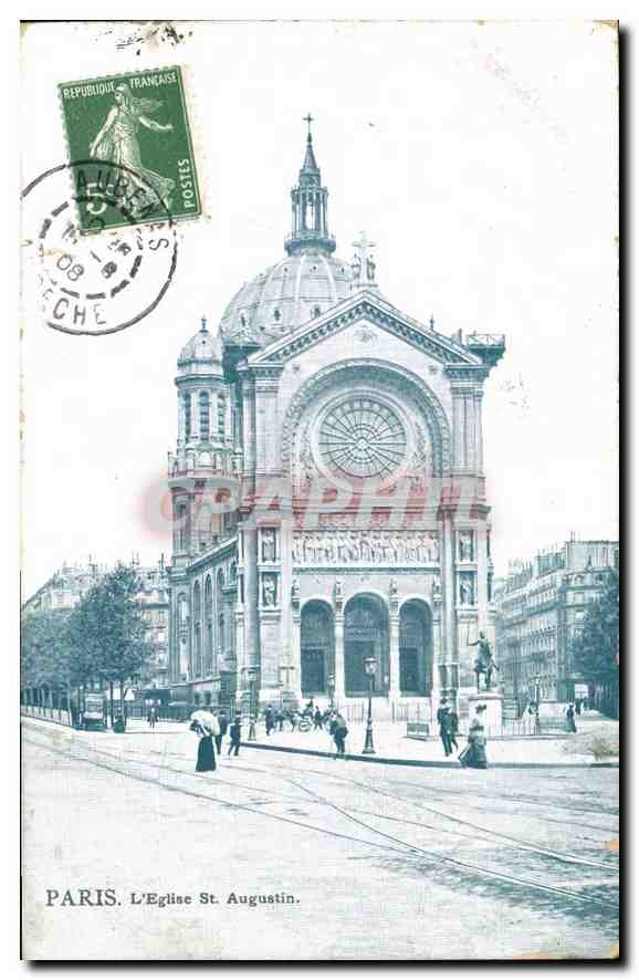 CPA Paris L'Eglise ST Augustin