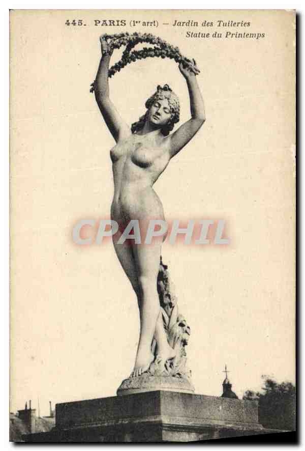 CPA Paris (Ier arr) Jardin des Tuileries Statue du Printemps