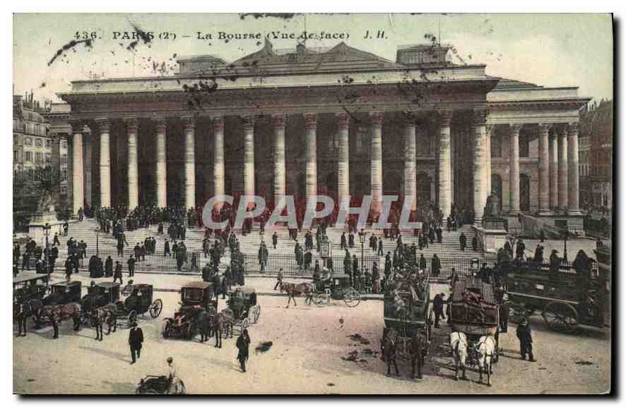 CPA Paris La Bourse (Vue de face)