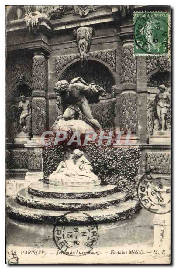 CPA Paris (Vie) Jardin du Luxembourg Fontaine Medecis
