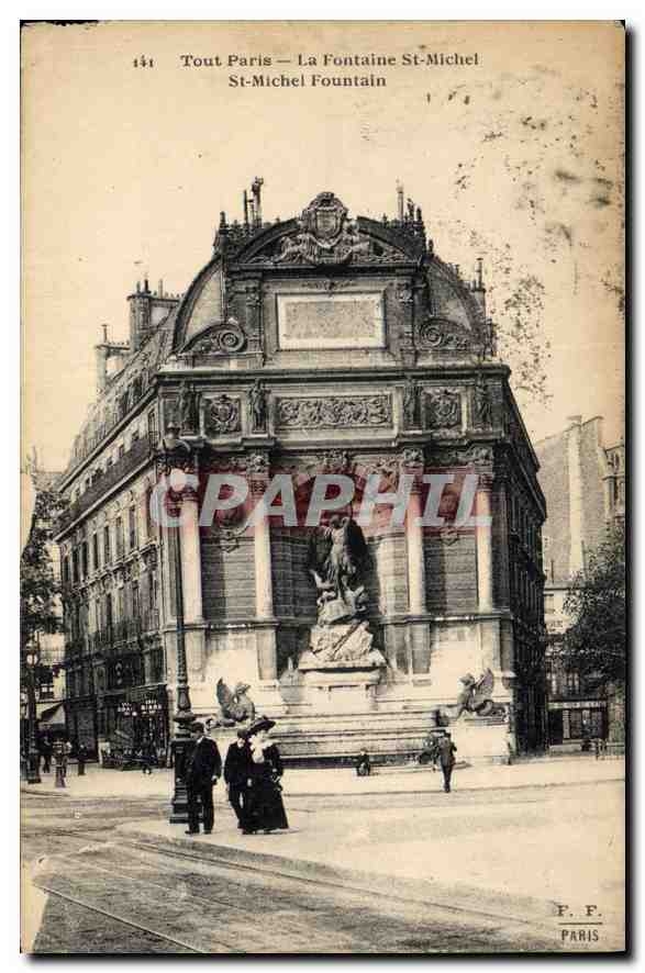 CPA Tout Paris La Fontaine St Michel