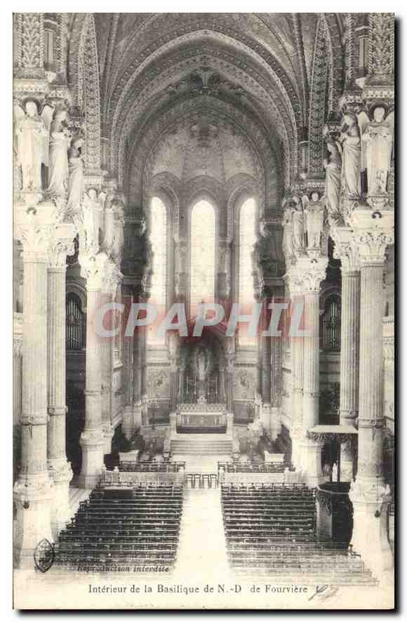 CPA Lyon Interieur de la Basilique de N D de Fourviere