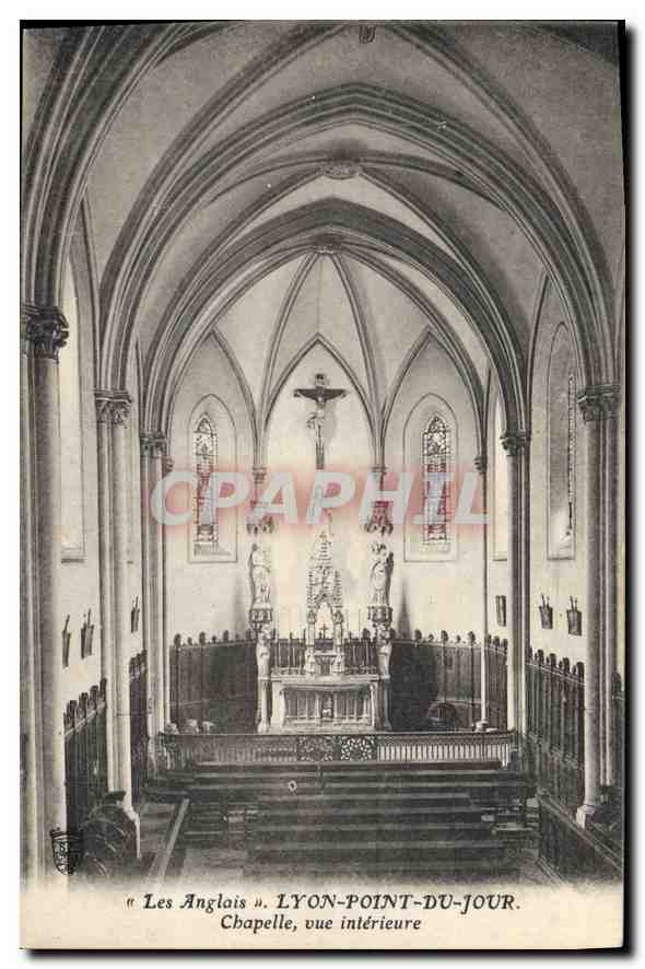 CPA Les Anglais Lyon Point du Jour Chapelle vue interieur