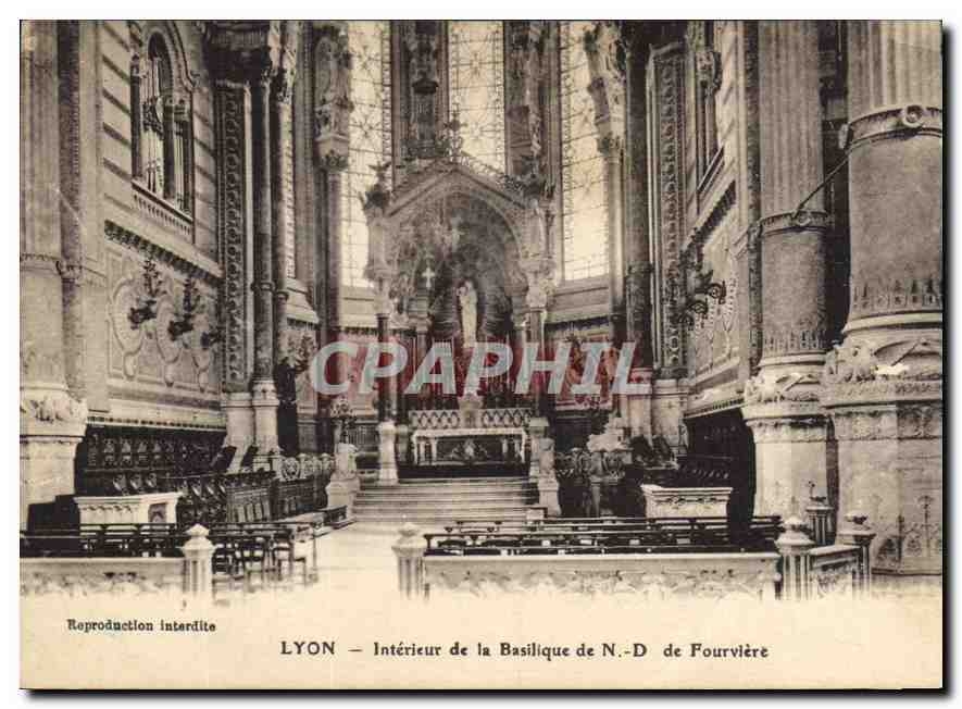 CPA Lyon Interieur de la Basilique de N D de Fourviere