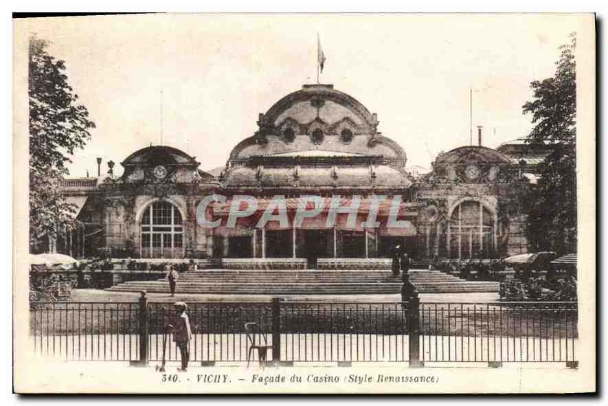 CPA Vichy Facade du Casino Style Renaissance