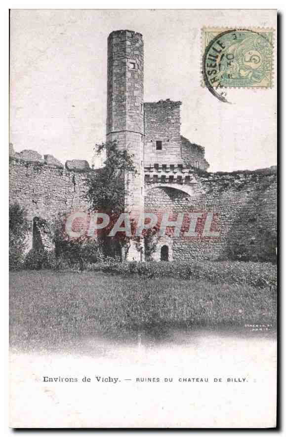 CPA Environs de Vichy Ruines du Chateau de Billy