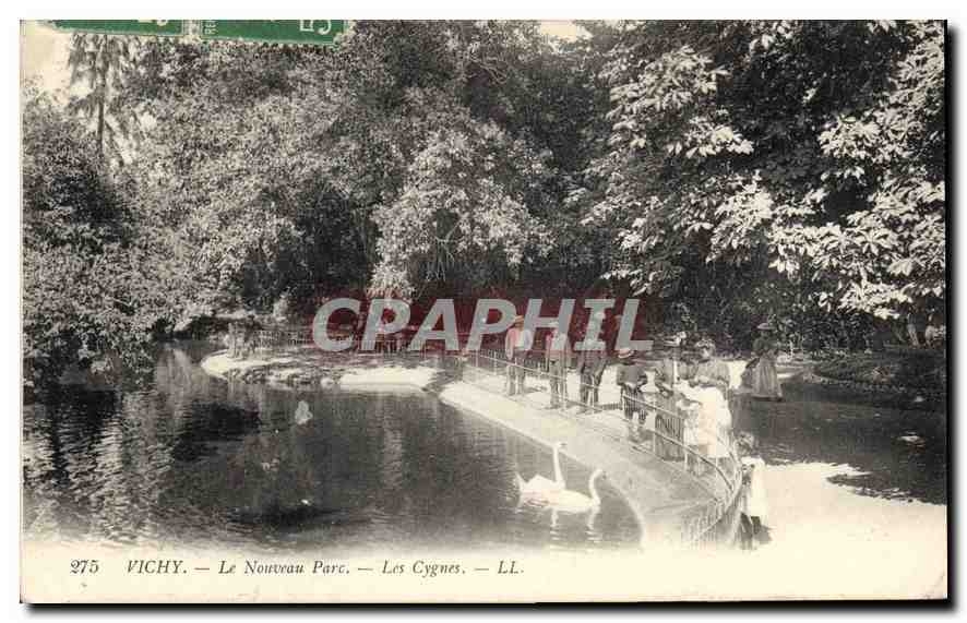 CPA Vichy Le Nouveau Parc Les Cygnes