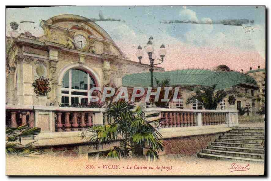 CPA Vichy le casino vu de profil