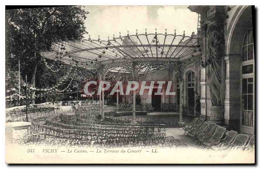 CPA Vichy Le Casino la Terrasse du Concert