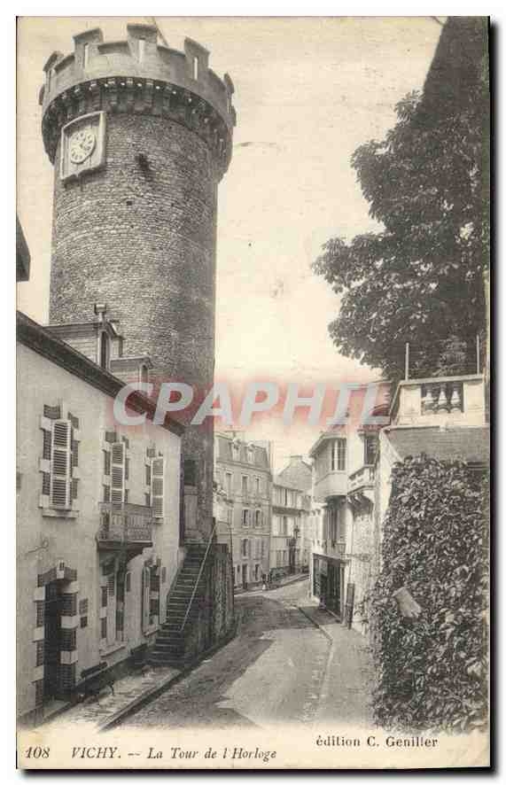 CPA Vichy La Tour de L'Horloge