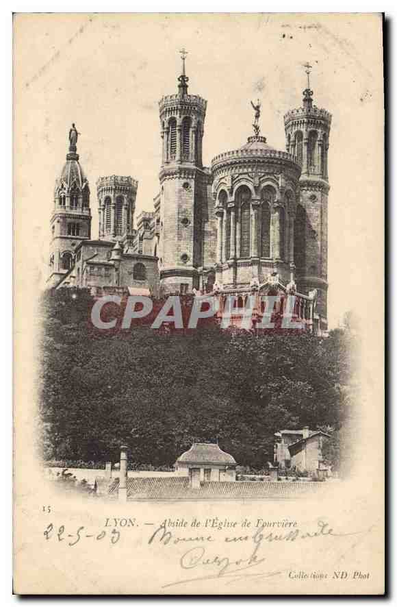 CPA Lyon Abside de l'Eglise de Fourviere