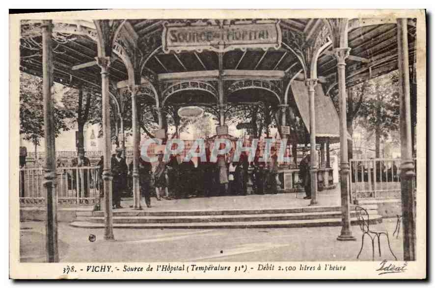 CPA Vichy Source de l'Hopital (Temperature 31) Dabit 2500 litres a l'heure