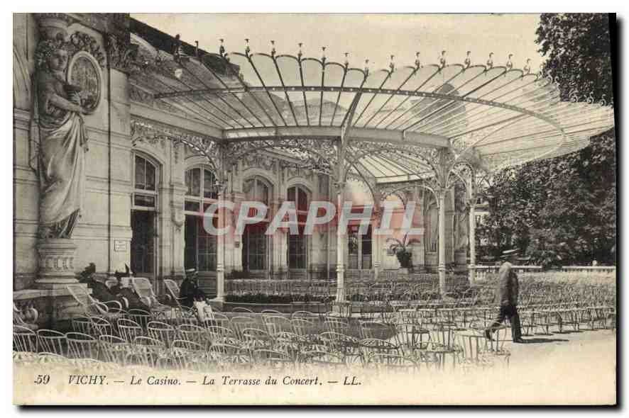 CPA Vichy Le Casino La Terrasse du Concert