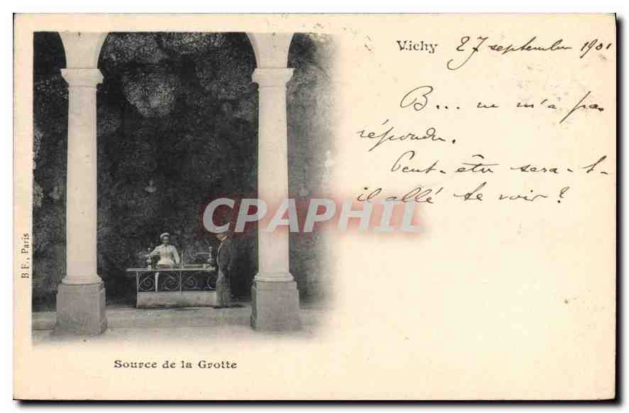 CPA Vichy 27 septembre 1901 Source de la Grotte