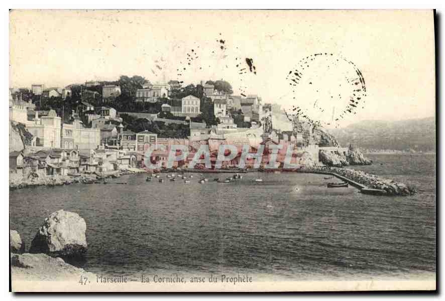 CPA Marseille la Corniche Anse du Prophete