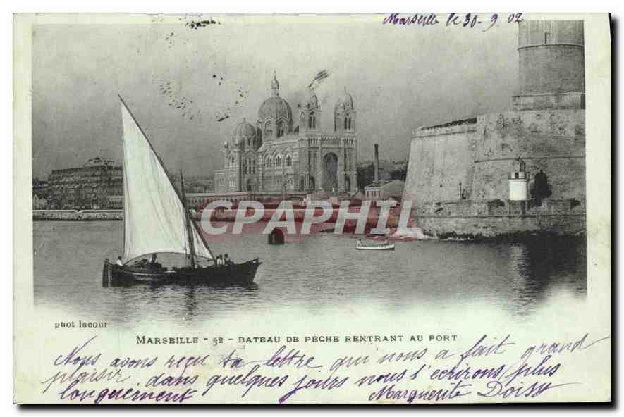 CPA Marseille Bateau de Peche rentrant au port