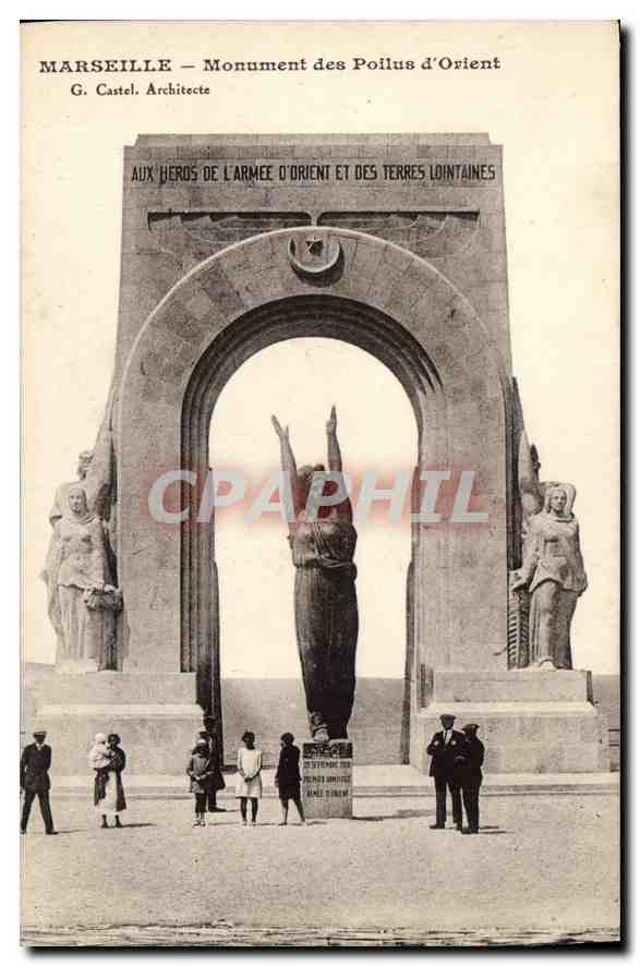 CPA Marseille Monument des Poilus d'Orient