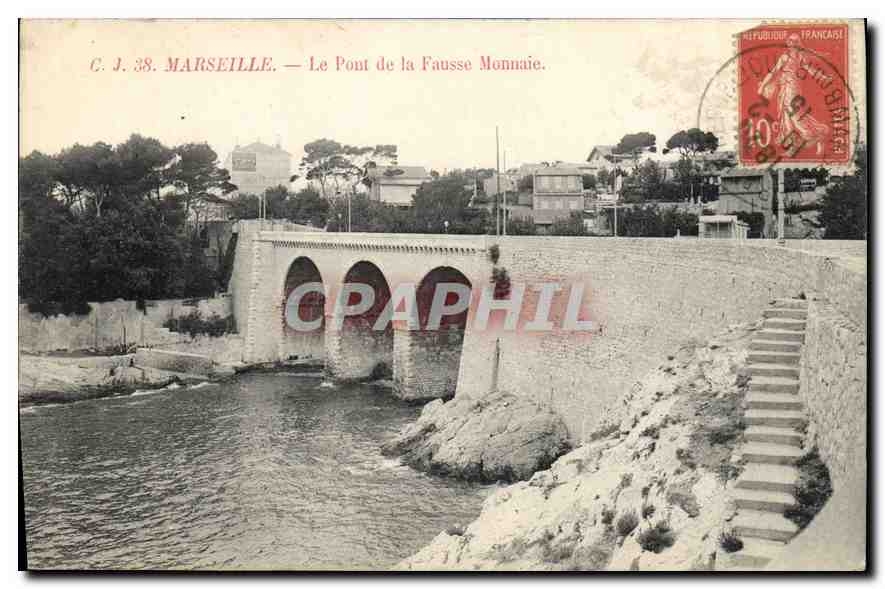 CPA Marseille Le Pont de la Fausse Monnaie